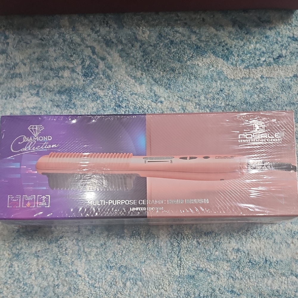 Pink Multi-Purpose Ceramic Hair Brush Diamond Collection, Limited Edition